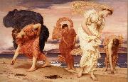 Frederick Leighton Greek Girls Picking up Pebbles by the Sea oil painting on canvas